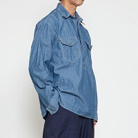 コロナ ユーティリティ NAVY PULLOVER SHIRT BLUE CHAMBRAY THE CORONA UTILITY ポイント10倍商品
