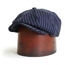 フリーホイーラーズ CASSADY 4 PANELS CAP 1910 - 1920s STYLE CAP INDIGO WABASH STRIPE FREEWHEELERS