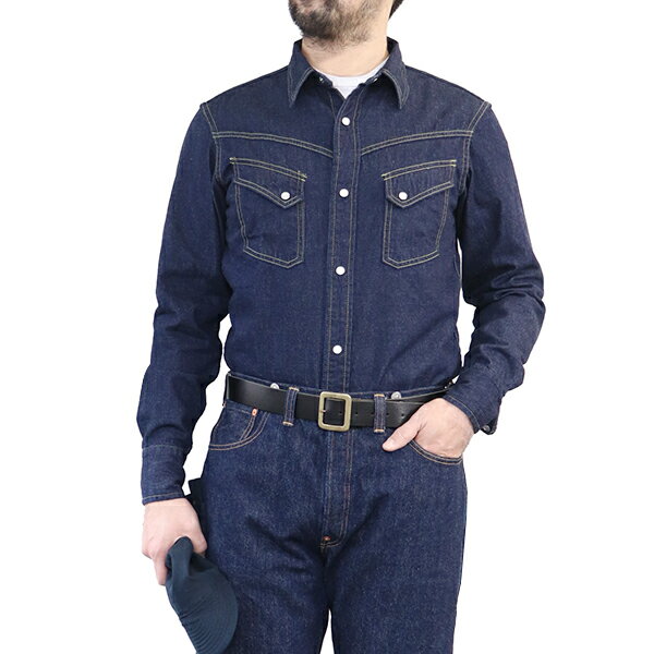 フリーホイーラーズ JESSE ONE-WASH MODEL 1940s STYLE WESTERN SHIRT THE VANISHING WEST 8.5oz INDIGO DENIM FREEWHEELERS