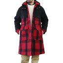 フリーホイーラーズ SASQUATCH 1920s - 1930s WOODSMAN COAT HEAVY WEIGHT WOOL MELTON RED BLACK PLAID × BLACK IRON FREEWHEELERS