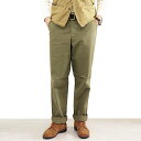 FREEWHEELERS フリーホイーラーズ ARMY OFFICER TROUSERS 1930s - 1940s CIVILIAN MILITARY STYLE CLOTHING YARN-DYED CHINO CLOTH LIGHT OLIVE