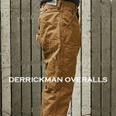 フリーホイーラーズ DERRICKMAN OVERALLS 1920 - 1930s STYLE WORK CLOTHING ORIGINAL YARN DYED DUCK TOBACCO BROWN FREEWHEELERS