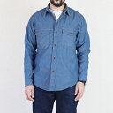 フリーホイーラーズ SKID ROW WORK SHIRT 1930 - 1940s WOODSMAN SHIRT 5oz INDIGO CHAMBRAY INDIGO CHAMBRAY FREEWHEELERS