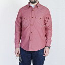 フリーホイーラーズ SKID ROW WORK SHIRT 1930 - 1940s WOODSMAN SHIRT 5oz COLOR CHAMBRAY RED FREEWHEELERS