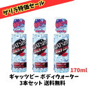 【ゲリラ特価セール 送料無料】 GATSBY ギャツビー クレイジークール ボディウォーター 無香料 170ml×3本セット