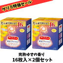 【ゲリラ特価セール】 めぐりズム 蒸気でホットアイマスク 完熟ゆずの香り 大容量 16枚入×2個セット