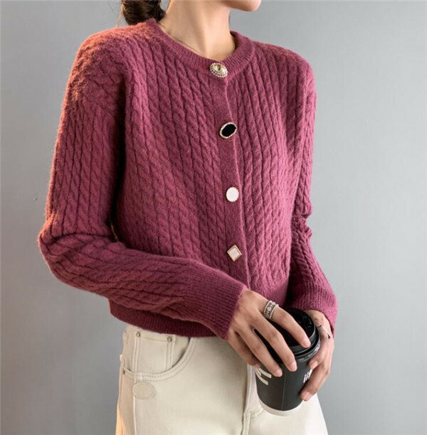 アウター ニット カーディガン レディース 長袖 おしゃれ ボタン　春 秋 冬 厚手 Uネック ニットカーディガン トップス ストレッチ ゆったり ゆったり アウター　冷房対策 無地 春 秋 冬 伸縮性 黒 キラキラ　ニットトップス 秋冬 厚手 セーター レディース トップス