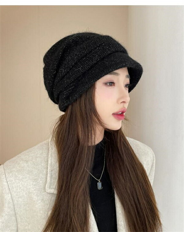 Knit Cap春夏 ニット帽 レディース　キャップ レディース 深め　帽子 レディース ハット 日よけ 小顔効果 UVケア UVハット キャンプ　ストローハット 遮熱 遮光キャップ 帽子 レディース 日よけ帽子 ハット UVカット 小顔効果 フリーサイズ　秋用　秋冬ハット　帽子 3