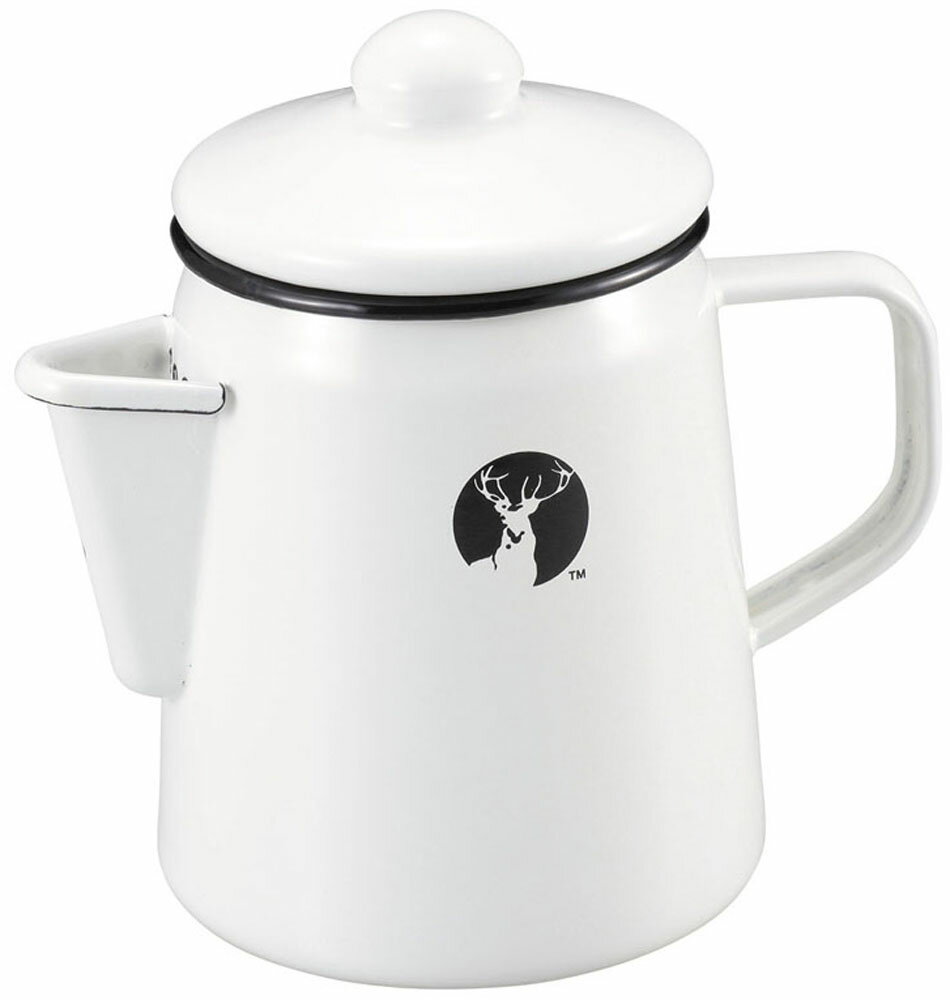 【12月3日20時から 全品5％OFFクーポン＆P最大10倍】 キャプテンスタッグ CAPTAIN STAG アウトドア ホーロー ケットル ホワイト UH-523 UH0523
