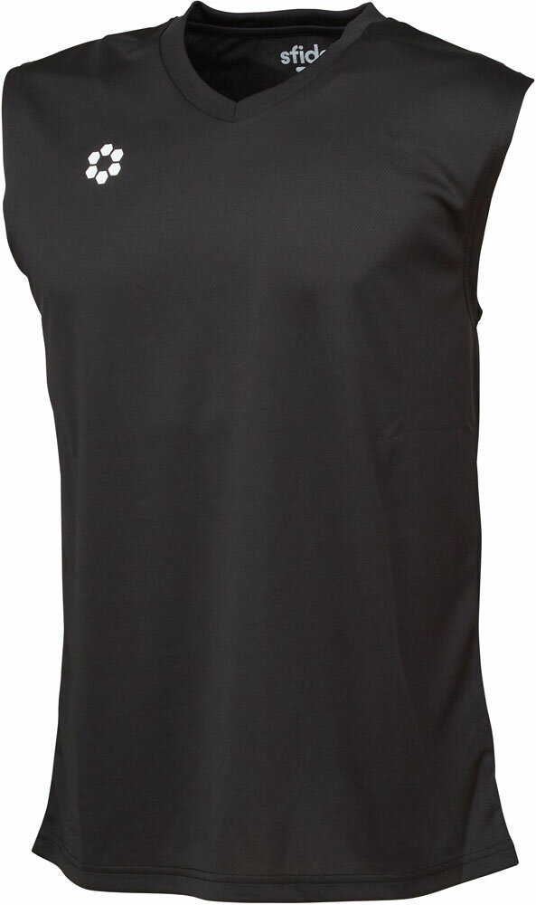 【11月20日から 最大4％OFFクーポン＆P最大10倍】 スフィーダ sfida フットサル BP コンプレッションベースレイヤーシャツ N/S 通気性 機能素材 軽量 Vネック 重ね着 下着 ノースリーブ シャツ トップス 運動 部活 コンプレッション SA21830 BLACK