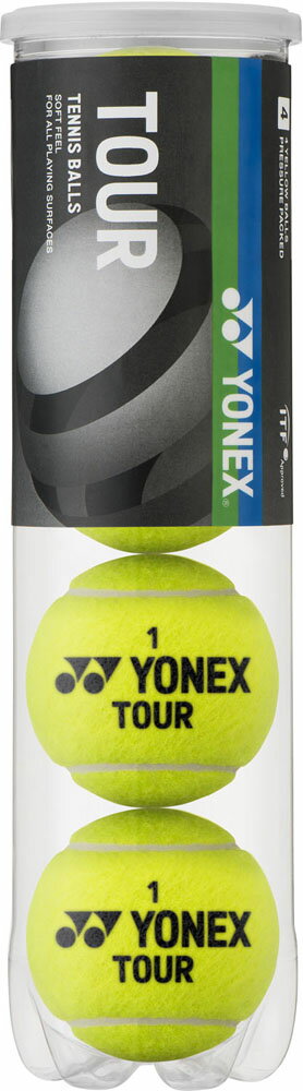 【6/1限定 P最大25倍】 Yonex ヨネックス テニス ツアー 4球PET缶 テニスボール 球 国際テニス連盟 公認球 TBTUR4P 004