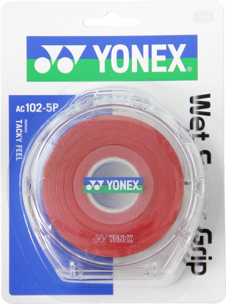 グリップテープ 【マラソン期間中 最大4％OFFクーポン＆P最大10倍】 Yonex ヨネックス テニス ウェットスーパーグリップ5本パック 5本入 グリップテープ ぐりっぷ ウェット 吸汗 吸水 アクセサリー AC1025P 037