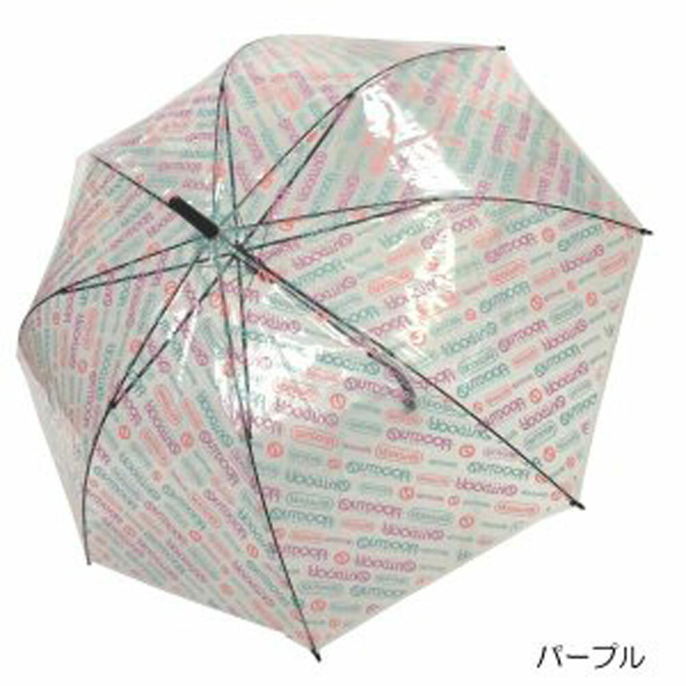 【6/1限定 P最大25倍】 OUTDOOR PRODUCTS アウトドアプロダクツ ビニールジャンプ傘 ロゴ斜めストライプ 親骨60cm 雨具 ビニ傘 総柄 透明 梅雨 レイングッズ ワンタッチ 中学生 高校生 かわいい おしゃれ 通学 通勤 10001053 85