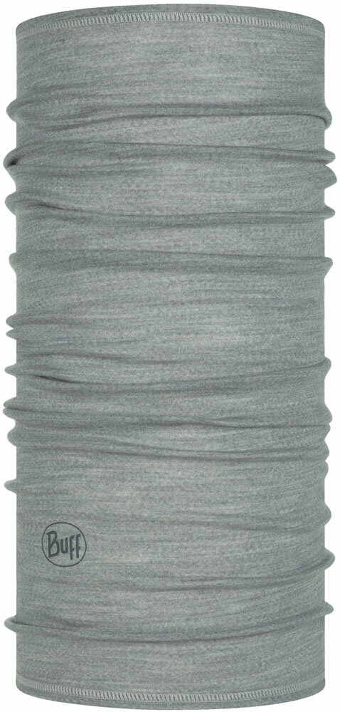 【10月30日 P最大10倍】 バフ BUFF アウトドア ネックウォーマー LIGHTWEIGHT MERINO WOOL SOLID LIGHT GREY シェイド マルチヘッドウェア フリーサイズ フェイスマスク 404152