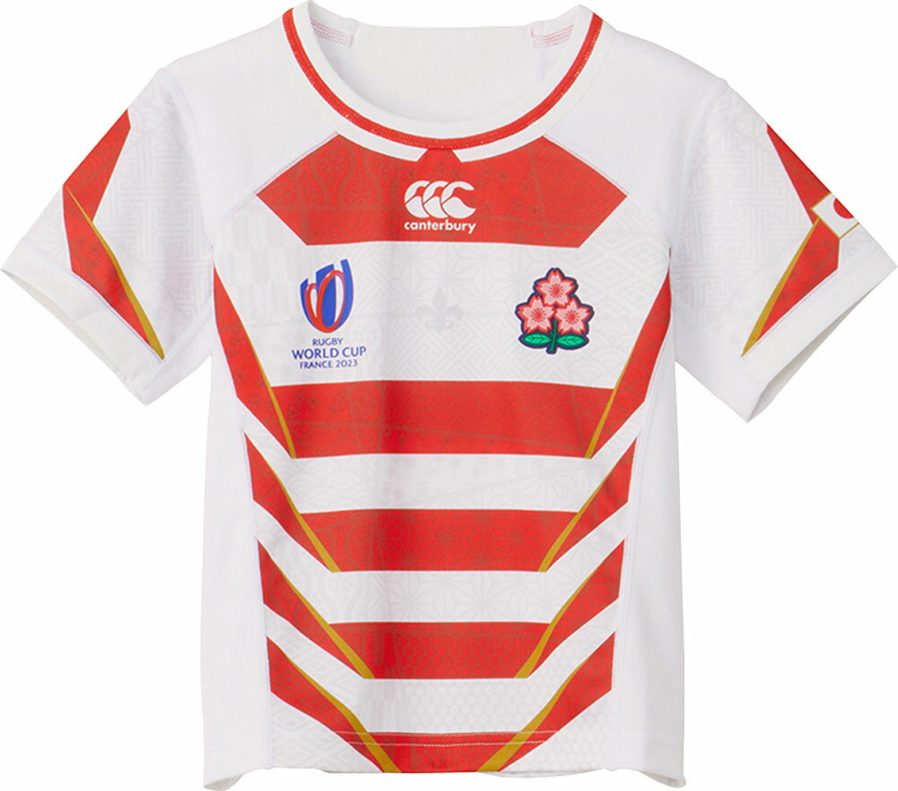 【6/1限定 P最大25倍】 カンタベリー　canterbury ジャパン 日本代表 キッズレプリカホームジャージ JAPAN RWC2023 KIDS REPLICA HOME JERSEY キッズ ラグビー 半袖 ユニフォーム 観戦 応援 RGJ33982WC 10