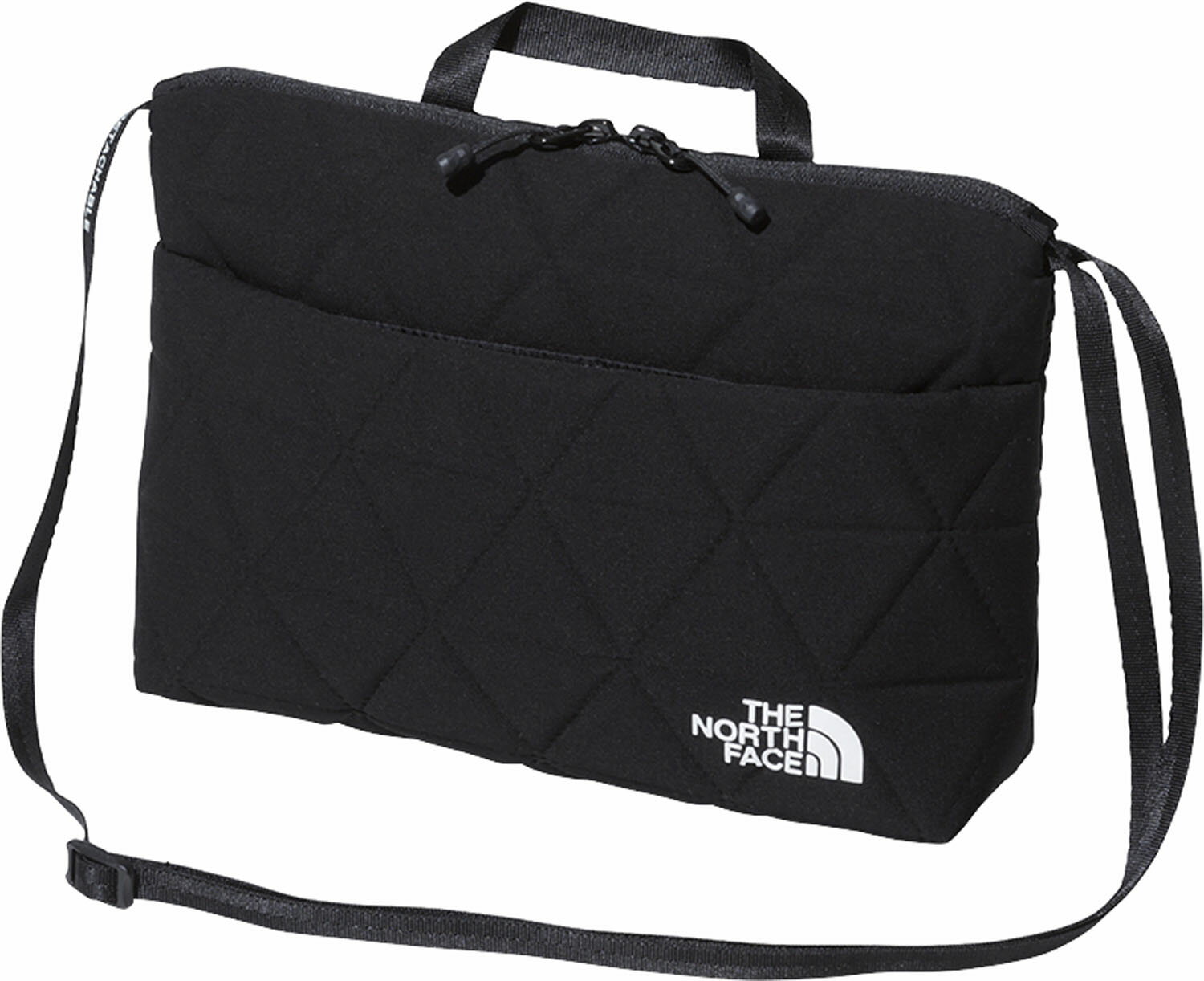 【マラソン期間中 最大4％OFFクーポン＆P最大10倍】 THE　NORTH　FACE ノースフェイス アウトドア ジオフェイス ポーチ Geoface Pouch 小物ポーチ クッション性 ショルダーストラップ メッシュポケット トップハンドル PC周辺機器収納 NM32356 K 1