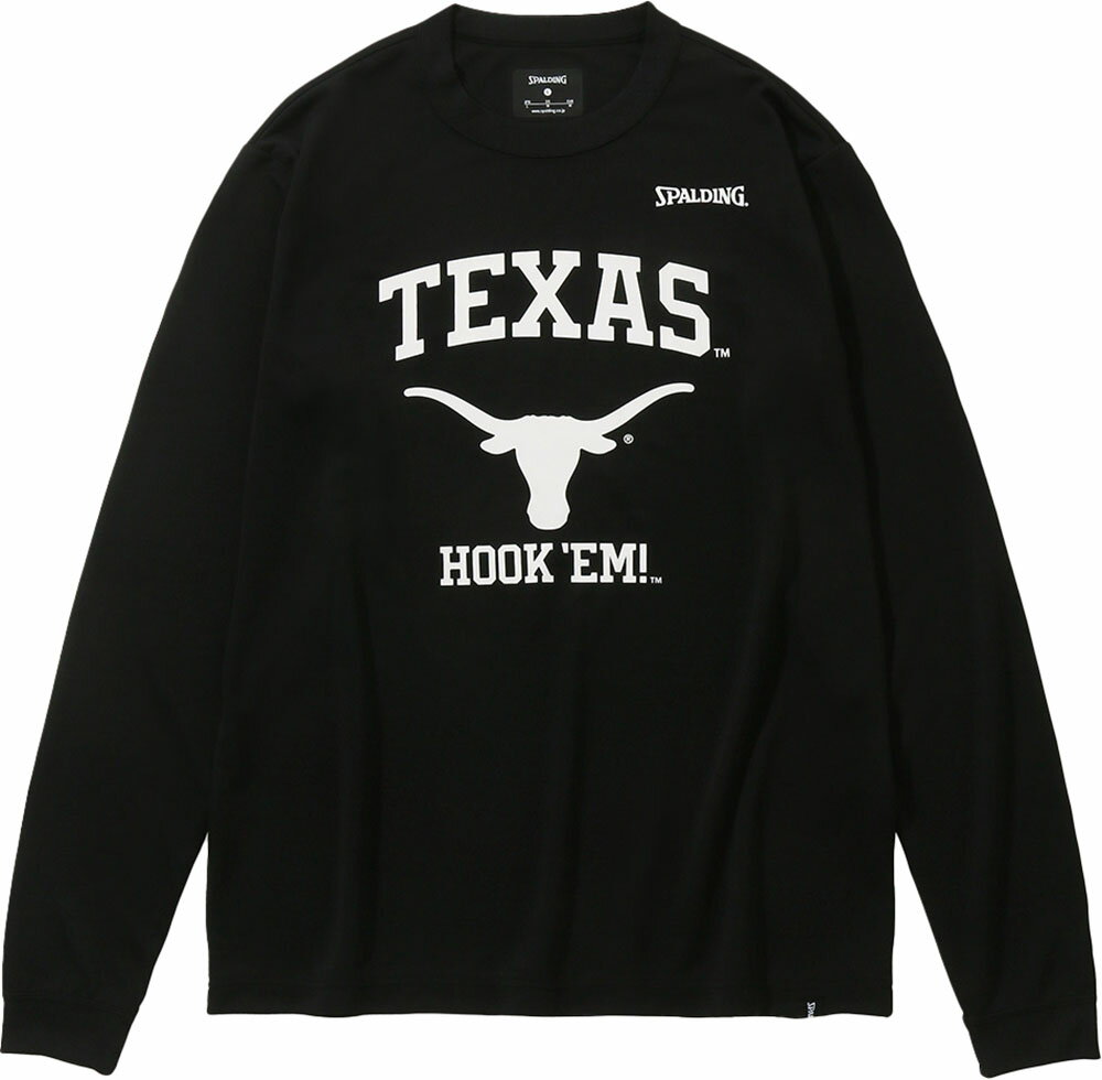 【5月20日限定 P最大10倍】 SPALDING スポルディング バスケット ロングスリーブTシャツ テキサス ロゴ HOOK’EM SMT23132TX 1000