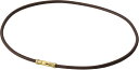 ファイテン Phiten ラクワ RAKUWA磁気チタンネックレス レザースタイル ブラウン/ゴールド 50cm 管理医療機器 磁気ネックレス スポーツネックレス 血行促進 肩こり 首 TG871153