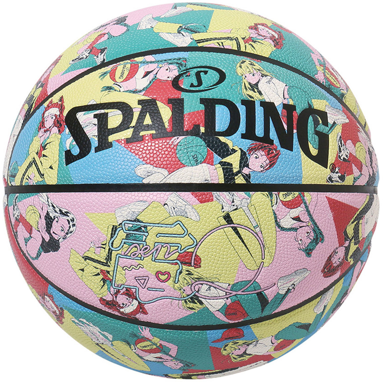 【11月18日 P最大10倍】 スポルディング SPALDING バスケット 電Q トライアンギュラー コンポジット SZ7 バスケットボール 77-824J マルチカラー 7号球 バスケ 大学生 中学 高校 練習 部活 シュート 77824J