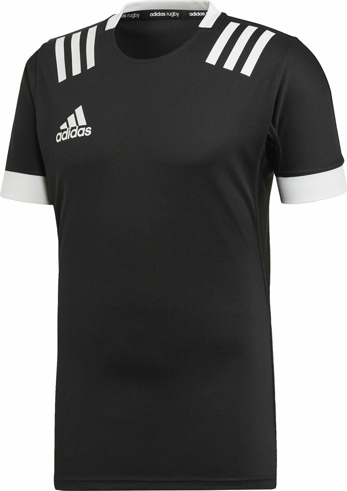 【5月20日限定 P最大10倍】 adidas アディダス ラグビー スリーストライプス ジャージー メンズ 3－STRIPES JERSEY ゲームシャツ 半袖 トップス Tシャツ 部活 練習 トレーニング 試合 男子 FXU53 DY8502