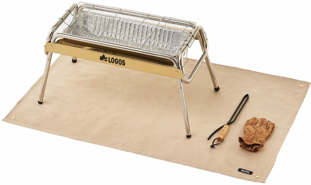 ロゴス LOGOSアウトドアたき火台シート・ワイド 80×130cm 焚火 直火禁止対応 ワイドサイズ 焚火台81064023通販格安セール情報 楽天 通販