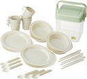 【GW期間限定5月6日まで!P最大10倍】 ロゴス LOGOS アウトドア 箸付き食器セットBOX 6人用 81285028