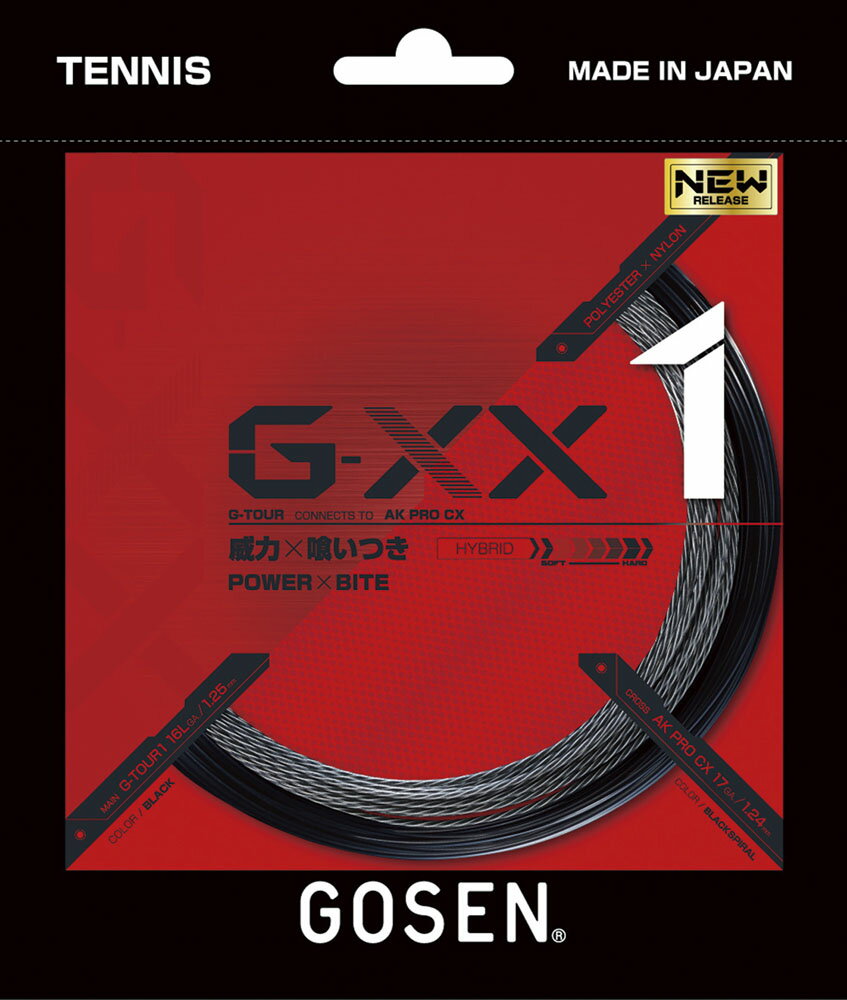  GOSEN ゴーセン テニス ジー ダブルエックス 1 16L TSGX11BK