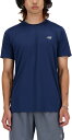 【8月30日 最大3%OFFクーポン&P最大10倍】 ニューバランス New Balance Sport Essentials ランショートスリーブTシャツ メンズ ランニング 陸上 半袖 吸汗 速乾 通気 メッシュ サイドスリット スタンダードフィット MT41222