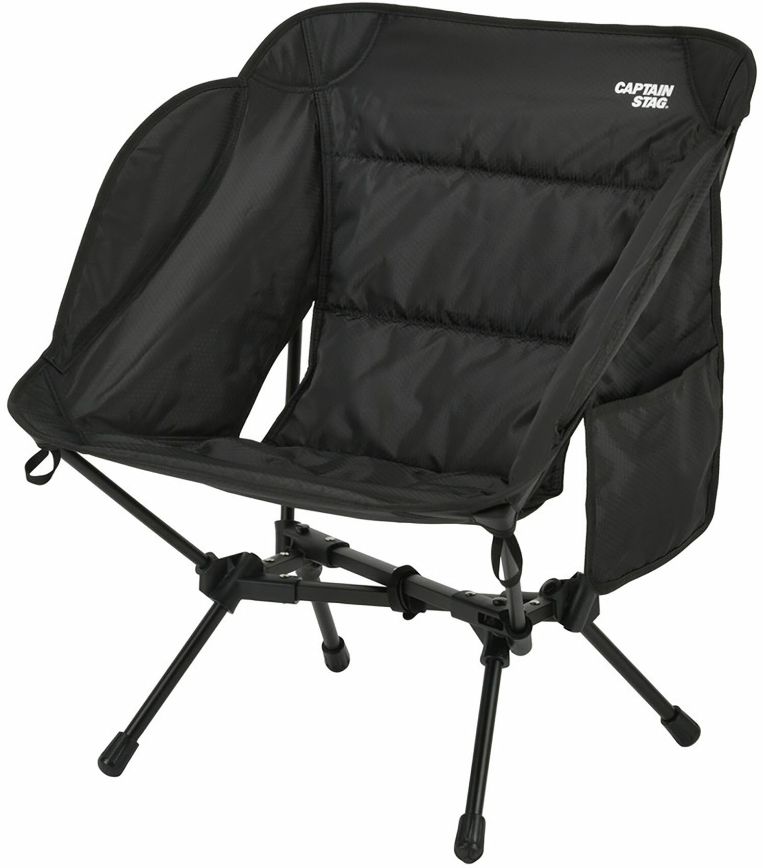 【12月1日 最大4％OFFクーポン＆P最大10倍】 キャプテンスタッグ CAPTAIN STAG アウトドア トレッカー クッションライトチェア ブラック UC1905