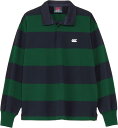 【最大4%OFFクーポン&P最大10倍!9/11 2時まで】 カンタベリー canterbury ラグビー・アメフト 4INCH STRIPE RUGBY JERSEY メンズ ジャージ 長袖トップス ボーダー柄 トレーニング 練習 部活 クラブ ボタン仕様 RA425155