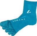 【GW期間限定5月6日まで!P最大10倍】 LUCENT ルーセント テニス レディース 5本指ソックス ターコイズ XLN4007