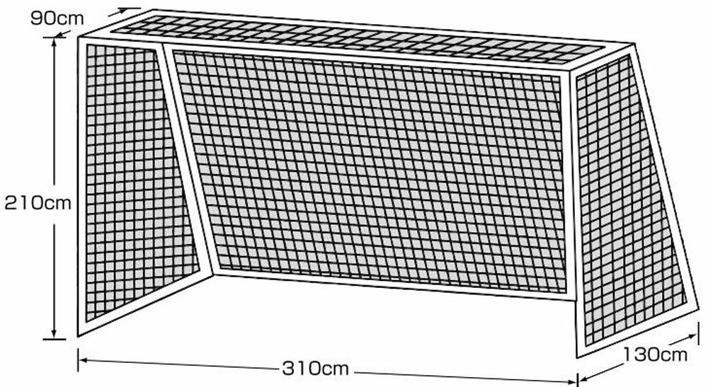 【5月30日限定 P最大10倍】 カネヤ KANEYA フットサル フットサルゴールネット ハンドゴールネットサイズ 2枚1組 四角目 白 K1268