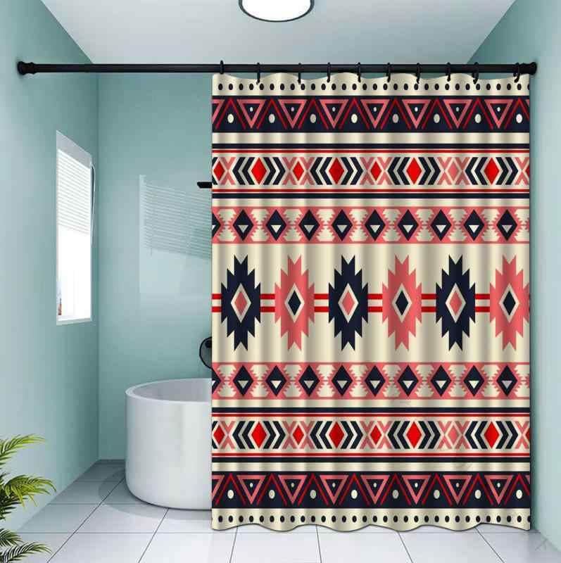シャワーカーテン 防水 防カビ ポリエステル製 軽量 ボヘミアン柄 おしゃれ 浴室 間仕切り ユニットバス 洗面所用 フック付き 取り付け簡単 豊富なサイズ展開 多機能で耐久性抜群の浴室用カーテン