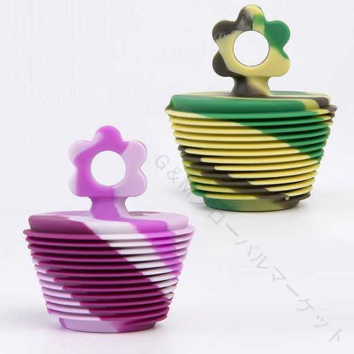 風呂栓2点セット浴槽栓シリコン製お風呂の栓バス洗面台排水栓螺旋式お風呂栓可愛いお花の持ち手付きシ..