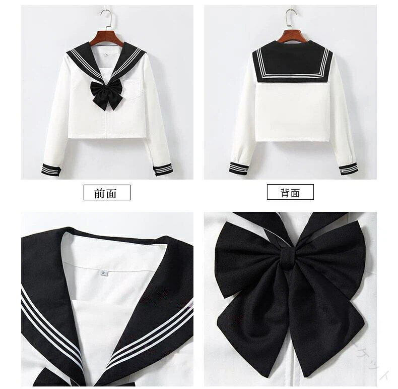セーラー服 3点セット 長袖 半袖上下セット ハロウィン コスプレ 制服 学生服 女子高生 JK制服 高校生 入学式 卒業式 コスチューム 学園祭 S-2XL 可愛い JK服 コスプレ衣装 女子制服