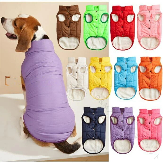 犬服 ドッグウェア ダウン ベスト 防寒着 秋 冬 秋用 冬用 中型大型犬向け リバーシブルで着用可能なダウン風ベスト 抜け毛防止効果もある高機能防寒ウェア