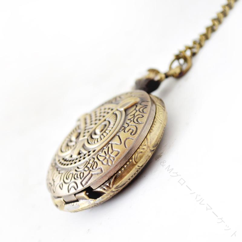 懐中時計 キッズ 子供用 フクロウ アニメ キャラクターデザイン クオーツ ネックレスタイプ 大小サイズ..