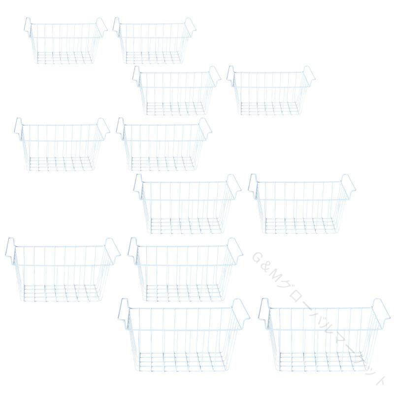 2個入り 冷凍バスケット 冷蔵庫用ビン ハンドル付き 冷凍ワイヤーバスケット パントリー整理 家庭用ボ..