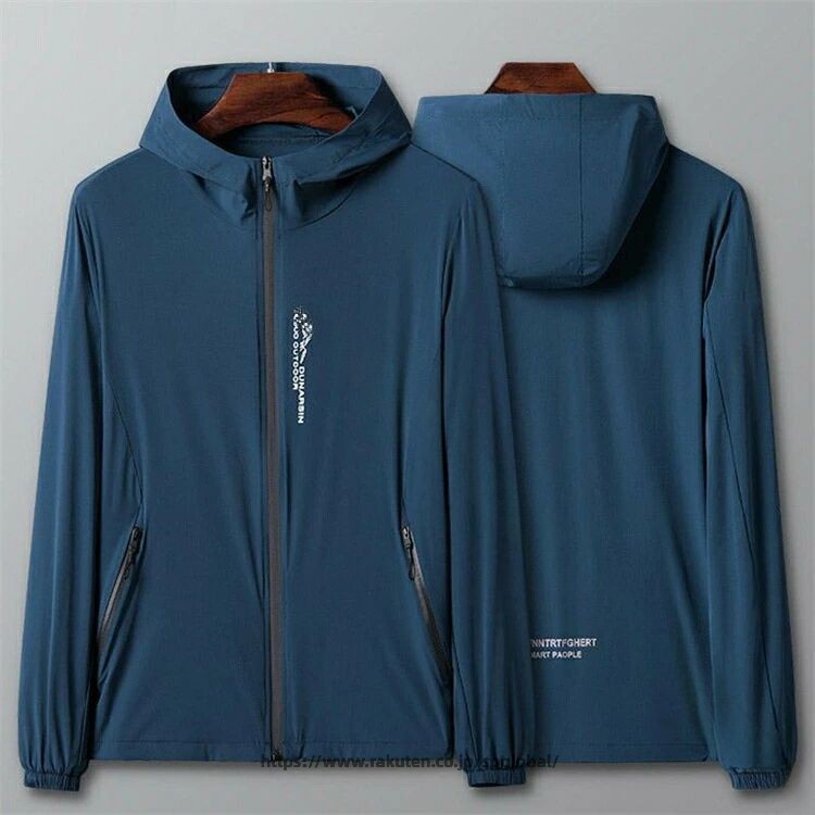 Rakuten - 日焼け止め 服 フード付き 薄手 ジャケット 軽量 パーカー 長袖 uvカット 紫外線対策 UV対策 夏用 春夏秋新作 メンズ 通勤 トップス アウター アートドア