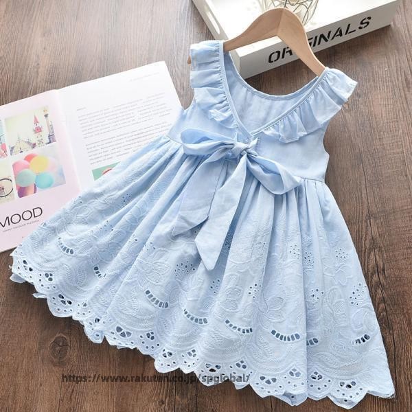 Rakuten - ワンピース 子供服 キッズ 女の子 かわいい おしゃれ 春夏 レース フリル 清楚 ナチュラル ノースリーブ リボン エプロンドレス 人気 デザイン 春夏向け ファッション 女児 子供 キッズファッション お出かけ パーティー おしゃれ 清楚系 かわいいデザイン
