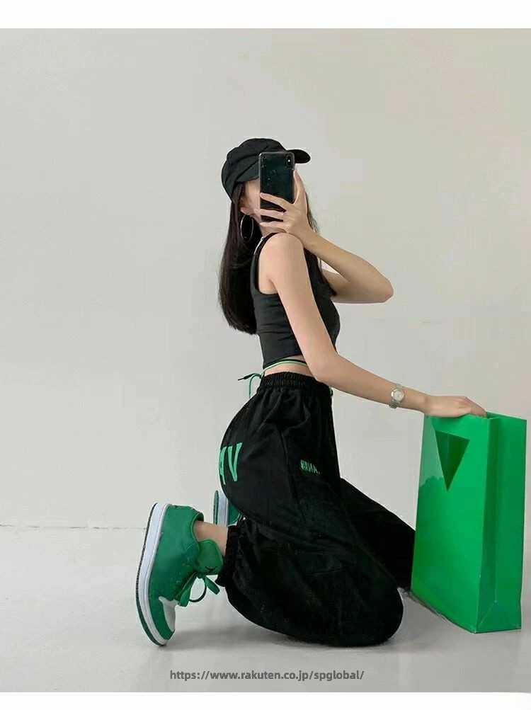 Rakuten - レディース ダンス パンツ スウェットパンツ ゆったり カジュアル ボトムス ズボン ストリート 動きやすい 練習着 レッスン着 韓国 kpop ヒップホップ ガールズ おしゃれ ズンバウェア ダンスウェア 春 夏 秋 女性用