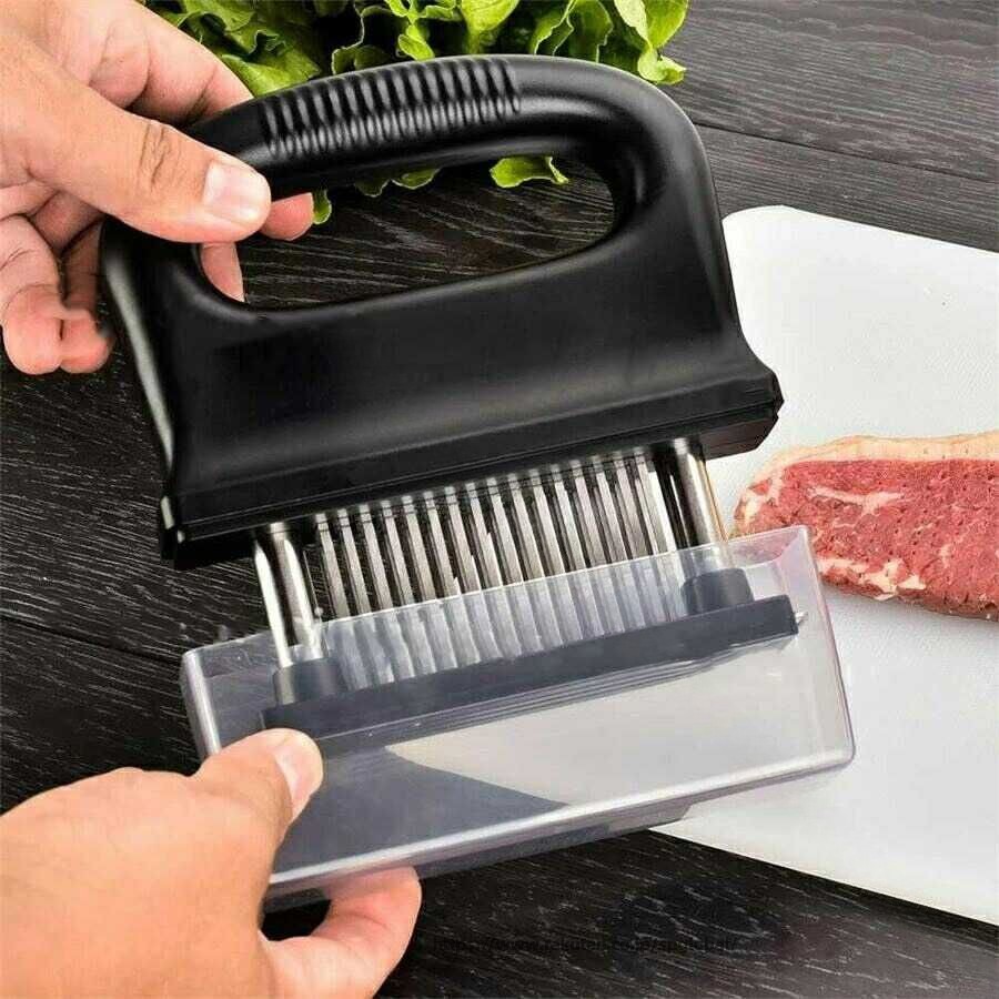 プロ仕様ステーキ調理 家庭でレストラン品質 48本刃で一撃柔らか 丈夫なステンレス...