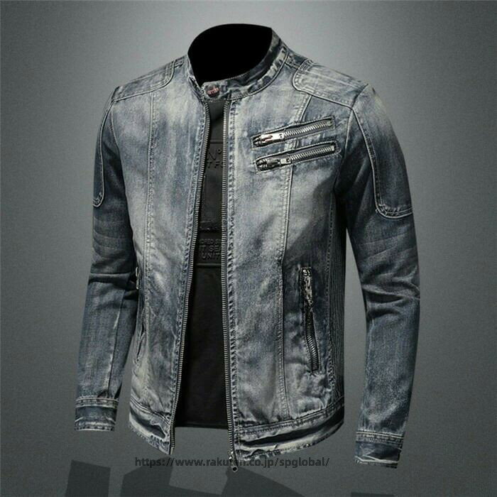 バイク ジャケット デニム ジャケット デニム レトロ 風 ジャケット バイク 大きい サイズ アウター ライダース ライダース ジャケット 防風 防寒 耐磨 お洒落 おしゃれ メンズ カジュアル ツーリング 普段着 防寒対策 冬着 春 秋 冬 父の日 無地 春服 秋服