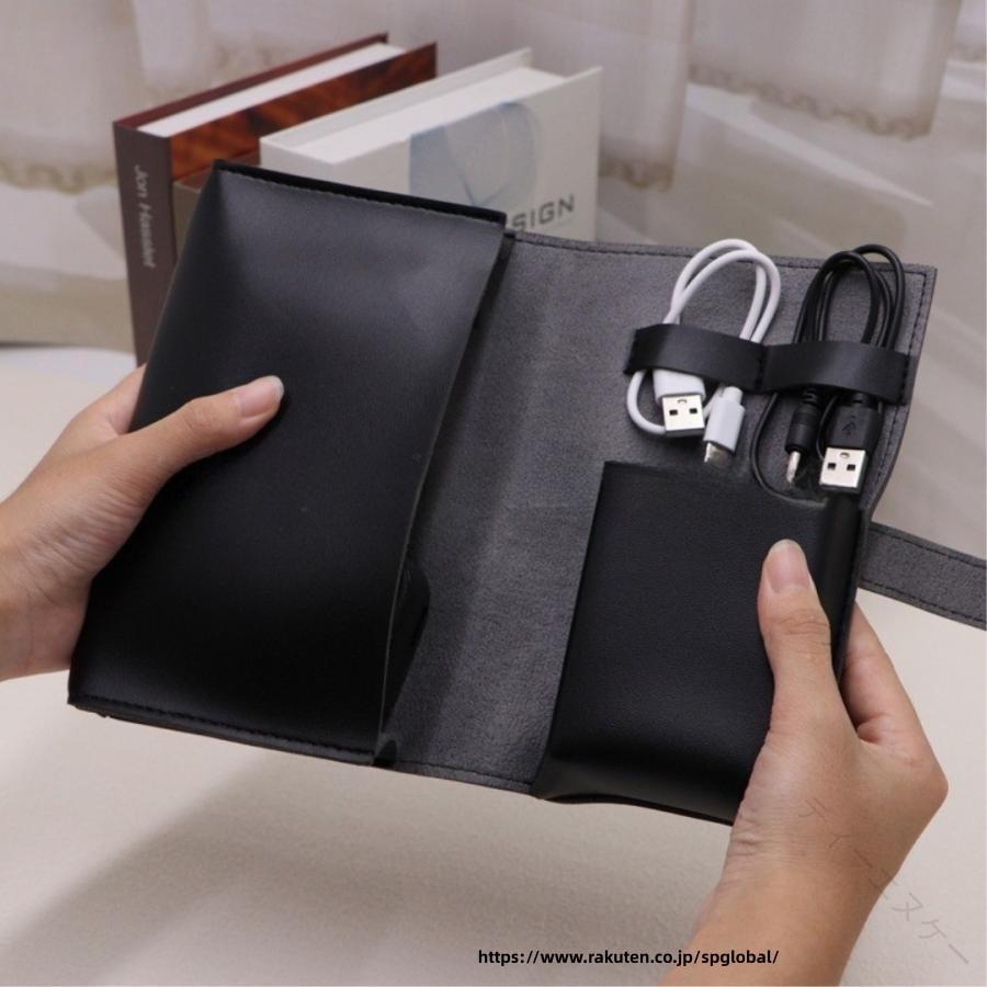 ガジェットポーチ ガジェットケース 充電ケーブルケース 小物入れ コード収納 USBコード 持ち運び 出張 旅行 普段使い 高級感 ケース ポーチ バッグ ポータブル 収納 コンパクト 軽量 耐 spglobal-10052723 G&Mグローバルマーケット サンプル画像3