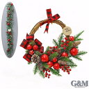 クリスマス リース グリーンリース X'mas ナチュラルリース 店舗 装飾 壁飾り 壁掛け 玄関 クリスマスリース christmas wreath 贈り物 ...