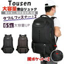 あす楽 65L 登山バッグ 登山リュック 登山用リュック レディース/メンズ 大容量 バックパック リュックサック 防水 軽量 山登り バック 多機能 キャンプ用リュック 防災バッグ ハイキング
