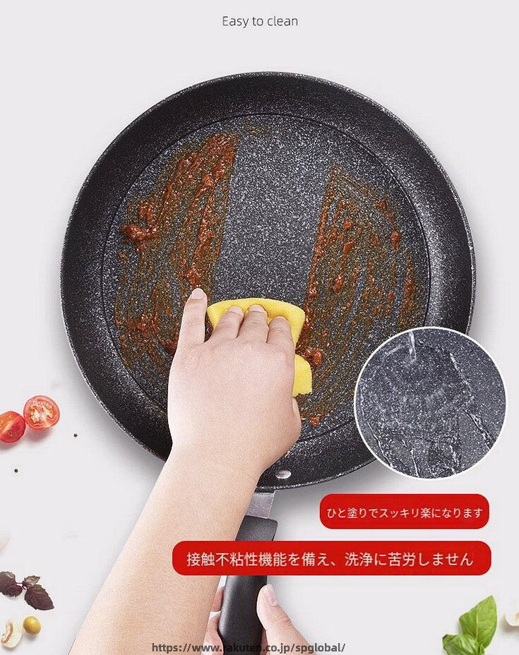 G&Mグローバルマーケットのフライパン 軽量 高熱効率 蓋付き 深型 フライパン 28cm ガス火 IH対応 ガス火対応 焦げ付きにくい 炒め鍋 軽量 お手入れ簡単 こびりつきにくい｜アングル3