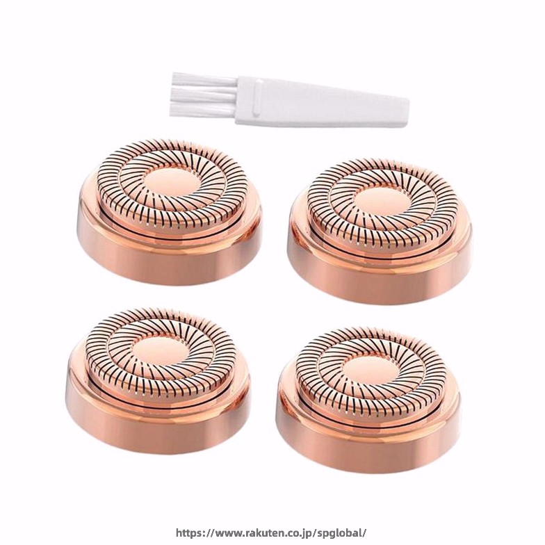 フェイシャル ヘア リムーバー ジェネレーション 2 用 18K 金メッキ交換用ヘッド X 4