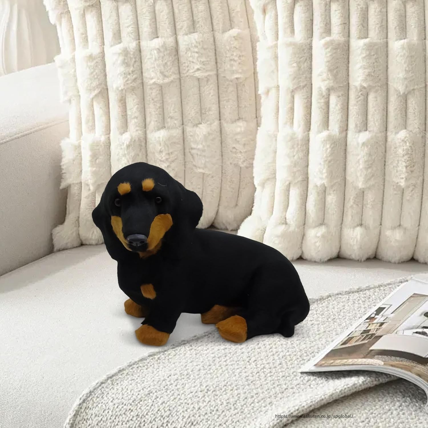 Rakuten - ダックスフンドぬいぐるみ 犬のぬいぐるみ リアル ダックスフンド かわいくてリアルなアニメ風ドール | ダックスフント 犬 おもちゃ 女友達・子供・男性・女性・男の子・女の子・赤ちゃん・若者・ティーン・息子・娘・家族向け ダックスのぬいぐるみ