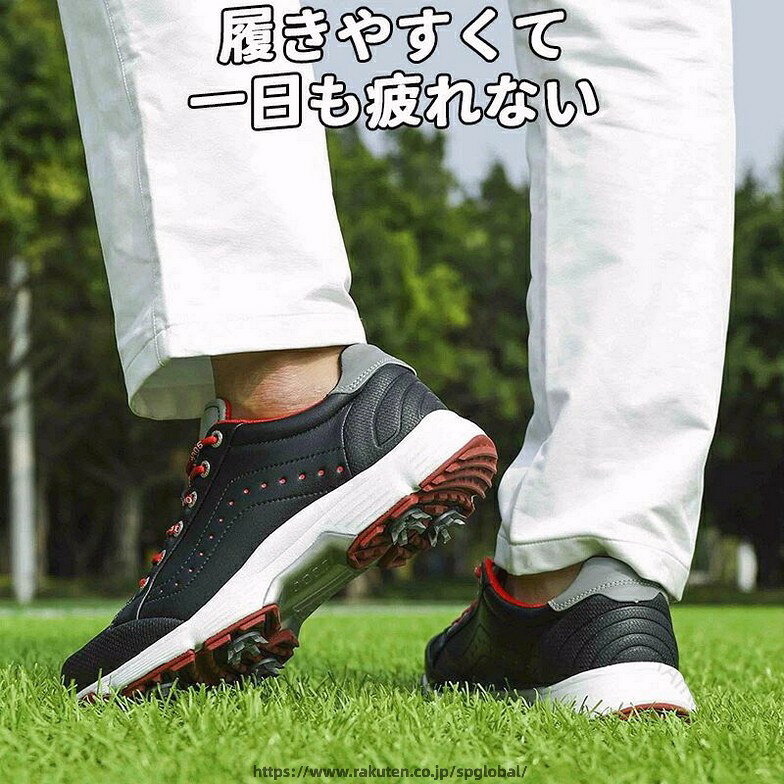 ゴルフシューズ メンズ 軽量化 幅広設計 ゴルフ専門スニーカー 紳士用 男性スポー...